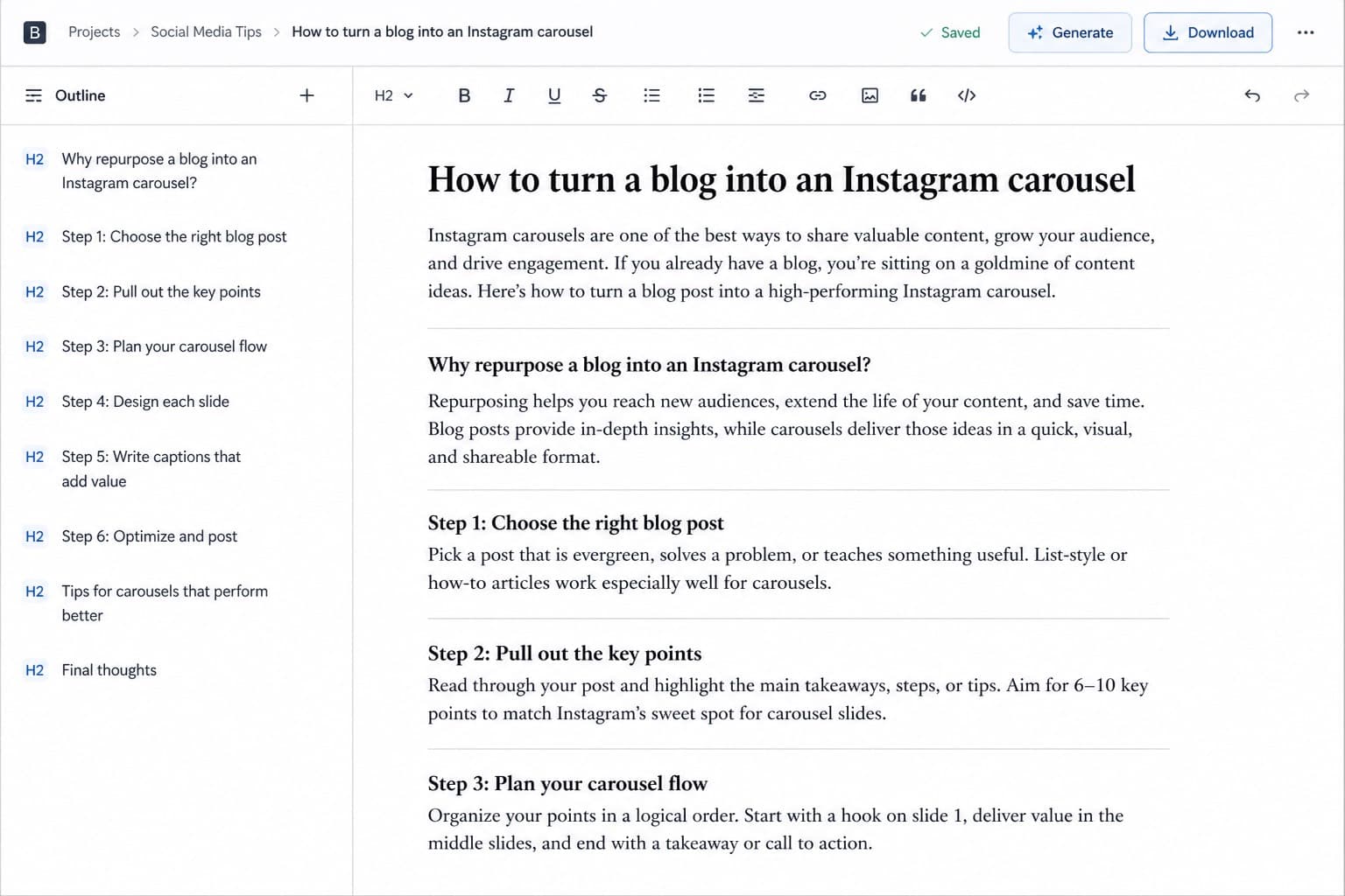 AI blog writer editor